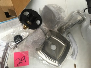 lot 29 image: Moen Hensley Single-Handle 1-Spray Tub and Shower Faucet with Valve in Spot Resist Brushed Nickel (Valve Included)