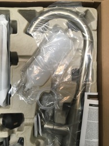 lot 5 image: Moen Venango Single-Handle Pull-Down Sprayer Kitchen Faucet with Reflex and Power Clean Attachments in Spot Resist Stainless
