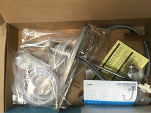 lot 7 image: Moen Banbury Single-Handle Standard Kitchen Faucet with Side Sprayer in Spot Resist Stainless