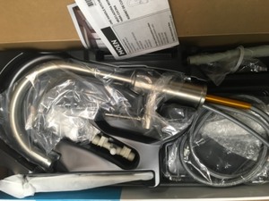 lot 8 image: Moen Sombra Single-Handle Standard Kitchen Faucet with Side Sprayer in Spot Resist Stainless
