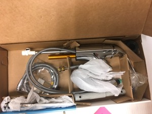 lot 31 image: Moen Brecklyn Single-Handle Pull-Out Sprayer Kitchen Faucet with Power Clean in Chrome