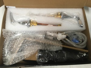 lot 25 image: Delta Broadmoor 8 in. Widespread 2-Handle Bathroom Faucet with Pull-Down Spout in Chrome