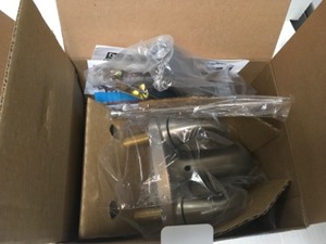 lot 28 image: Moen Adler 4 in. Centerset 2-Handle Low-Arc Bathroom Faucet in Spot Resist Brushed Nickel