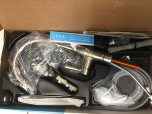 lot 36 image: Moen Noell Single-Handle Standard Kitchen Faucet with Side Sprayer in Spot Resist Stainless