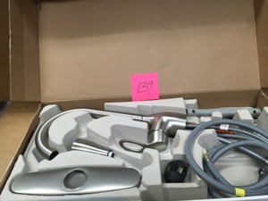 lot 139 image: Moen Kleo Single-Handle Pull-Down Sprayer Kitchen Faucet with Reflex and Power Clean in Spot Resist Stainless