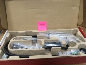 lot 144 image: Pfister Prive Single-Handle Pull-Out Sprayer Kitchen Faucet in Stainless Steel