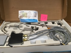 lot 128 image: Moen Essie Touchless Single-Handle Pull-down Sprayer Kitchen Faucet in Spot Resist Stainless