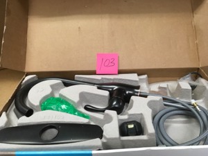 lot 103 image: Moen Kaden Single-Handle Pull-Down Sprayer Kitchen Faucet with Reflex and Power Clean in Mediterranean Bronze