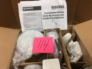 lot 114 image: Moen Adler 2-Handle 1-Spray Tub and Shower Faucet with Valve in Chrome (Valve Included)