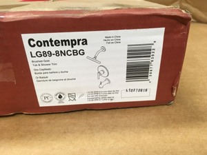 lot 88 image: Pfister LG898NCBG Contempra 1-Handle Tub and Shower Trim, Brushed Gold