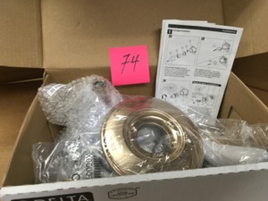lot 74 image: Delta Linden In2ition 1-Handle Shower Only Faucet Trim Kit in Champagne Bronze (Valve Not Included)