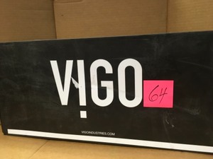 lot 64 image: Vigo Edison Single-Handle Pull-Down Sprayer Kitchen Faucet in Matte Black
