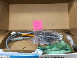 lot 66 image: Moen Brecklyn Single-Handle Pull-Out Sprayer Kitchen Faucet with Power Clean in Mediterranean Bronze