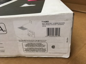 lot 67 image: Delta Vero 1-Handle 1-Spray Raincan Shower Faucet Trim Kit in Chrome (Valve Not Included)