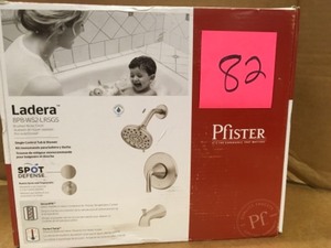 lot 82 image: Pfister Ladera Single-Handle 3-Spray Tub and Shower Faucet in Spot Defense Brushed Nickel (Valve Included)