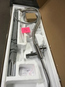 lot 76 image: Keeney Belanger Single-Handle Freestanding Tub Faucet with Hand Shower in Polished Chrome