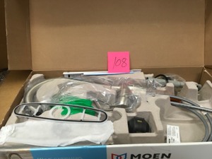 lot 108 image: Moen Kleo Single-Handle Pull-Down Sprayer Kitchen Faucet with Reflex and Power Clean in Spot Resist Stainless