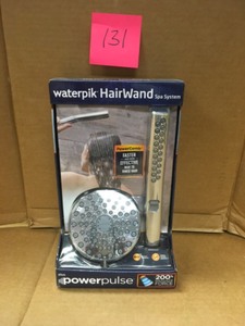 lot 131 image: Waterpik 12-spray 5 in. High PressureDual Shower Head and Handheld Shower Head in Chrome