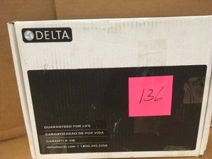 lot 136 image: Delta Windemere 8 in. Widespread 2-Handle Bathroom Faucet with Metal Drain Assembly in Stainless
