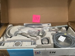 lot 137 image: Moen Kaden Single-Handle Pull-Down Sprayer Kitchen Faucet with Reflex and Power Clean in Spot Resist Stainless