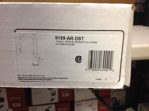 lot 169 image: Cassidy Single-Handle Pull-Down Sprayer Kitchen Faucet in Chrome