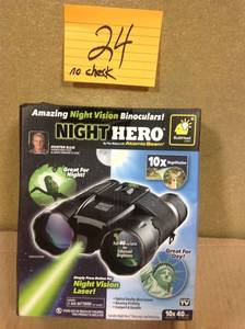 lot 24 image: As Seen on TV Atomic Night Hero Binoculars open box