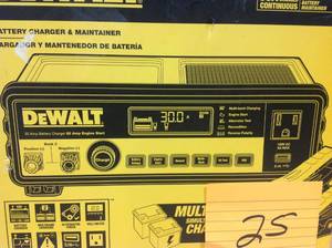 lot 25 image: DeWalt 30 AMP Bench Charger with 80 AMP Engine Start in good condition