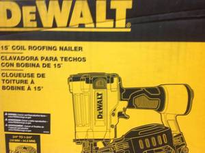 lot 43 image: DEWALT DW45RN Pneumatic Coil Roofing Nailer in good condition