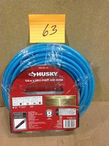 lot 63 image: Husky 14 in. x 50 ft. Polyurethane Air Hose in good condition
