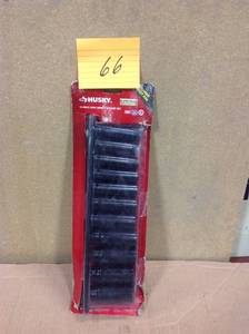 lot 66 image: Husky 12 in. Drive Deep SAE Impact Socket Set (11-Piece) in good condition