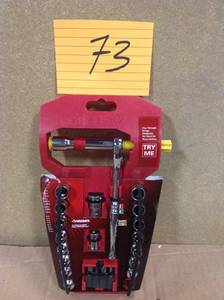 lot 73 image: 14 In. Drive 6-Point Pass Thru Ratchet And Socket Set (30-Piece) in good condition