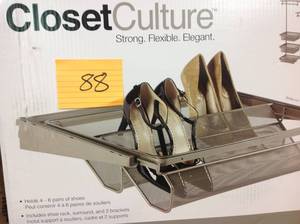 lot 88 image: Knape & Vogt 0335-SRK-CN Closet Culture Shoe Kit not used