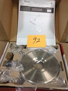 lot 92 image: Brea Single-Handle 3-Spray Tub and Shower Faucet in Brushed Nickel with Waterfall Spout (Valve Included) in good condition