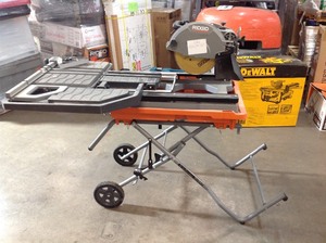 lot 106 image: RIGID 10 in. Wet Tile Saw with Stand