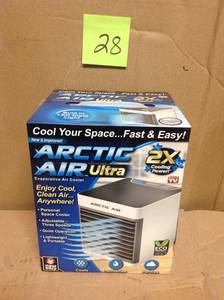 lot 28 image: ARCTIC AIR Ultra 76 CFM Compact Portable Evaporative Air Cooler for 45 sq.ft. in good condition