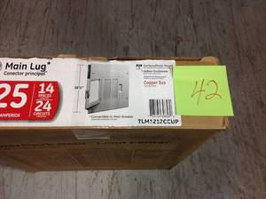 lot 42 image: GE PowerMark Gold 125 Amp 14-Space 24-Circuit Indoor Main Lug Circuit Breaker Panel in good condition