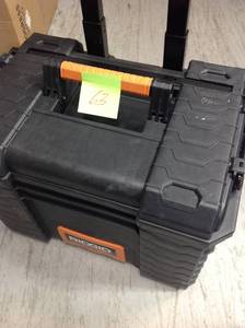 lot 63 image: RIDGID 22 in. Pro Gear Cart Tool Box in Black not used