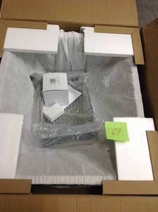 lot 67 image: AKDY Handcrafted All-in-One Undermount Stainless Steel 25 in. x 22 in. x 9 in. Single Bowl Kitchen Sink with Tray and Drain  in good condition