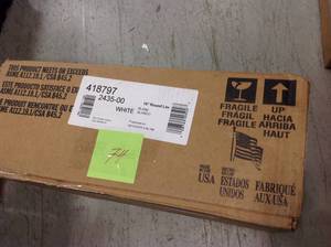 lot 74 image: Bootz Industries Laurel Round Drop-In Bathroom Sink in White  in good condition
