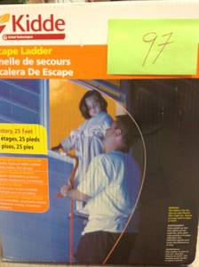 lot 97 image: Kidde 468094 3-Story Escape Ladder not used
