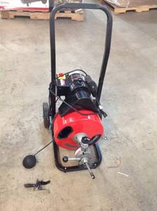 lot 116 image: THEWORKS 50 ft. Power Feed Electric Drain Cleaner Machine PL171201 in working conditions