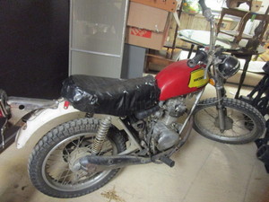 VINTAGE 1972 HONDA SL100 MOTORCYCLE FOR PARTS OR REPAIR ONLY