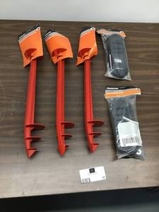 lot 25 image: Mixed Lot Snow Blower Shoes and Chute Clearing Tools