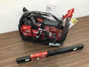 lot 38 image: Lot Of Husky Tools Tool Bag, Screw Driver, Socket Kits, Wrench Set, Level And More