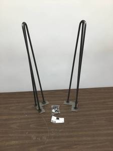 lot 39 image: Lot Of 2 Hairpin Table Legs, 28in
