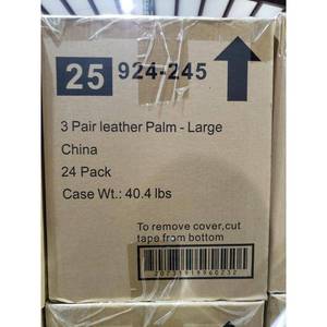 lot 93 image: NEW - 1 PALLET of 1,152 Pairs of Firm Grip Leather-Palm Large Gloves