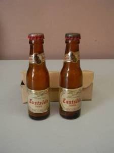 lot 5 image: 2 RARE - VINTAGE EASTSIDE BEER LOS ANGELES BREWING COMPANY MINI BOTTLES - GREAT COLLECTIBLES - SEE PICTURES