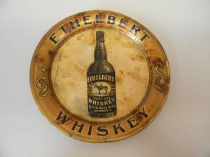 lot 9 image: VINTAGE ETHELBERT WHISKEY TIP TRAY - RARE HARD TO FIND - SEE PICTURES