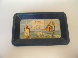 lot 12 image: VINTAGE - Old Angus Scotch, National Distillers Product Corp N.Y.C, Tip Tray, Metal, Rare - SEE PICTURES