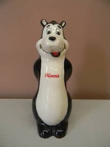 lot 18 image: VINTAGE 1970s CERAMIC HAMMS BEER BEAR COIN BANK - NICE - APPROX 12 - SEE PICTURES
